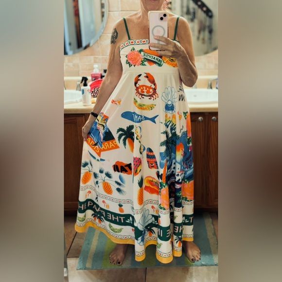 Tropical Print Maxi Dress - Picture 7 of 7
